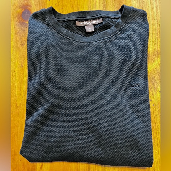 Michael Kors Black Men's waffle net top - Picture 2 of 4